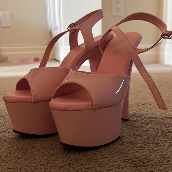 Funtasma red leather patten stiletto heels. - Picture 5 of 5